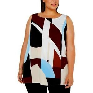 Alfani Womens 2X Sleeveless Tunic Top New